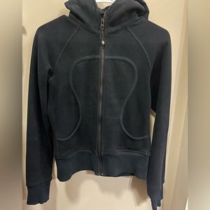 black Lululemon scuba zip up